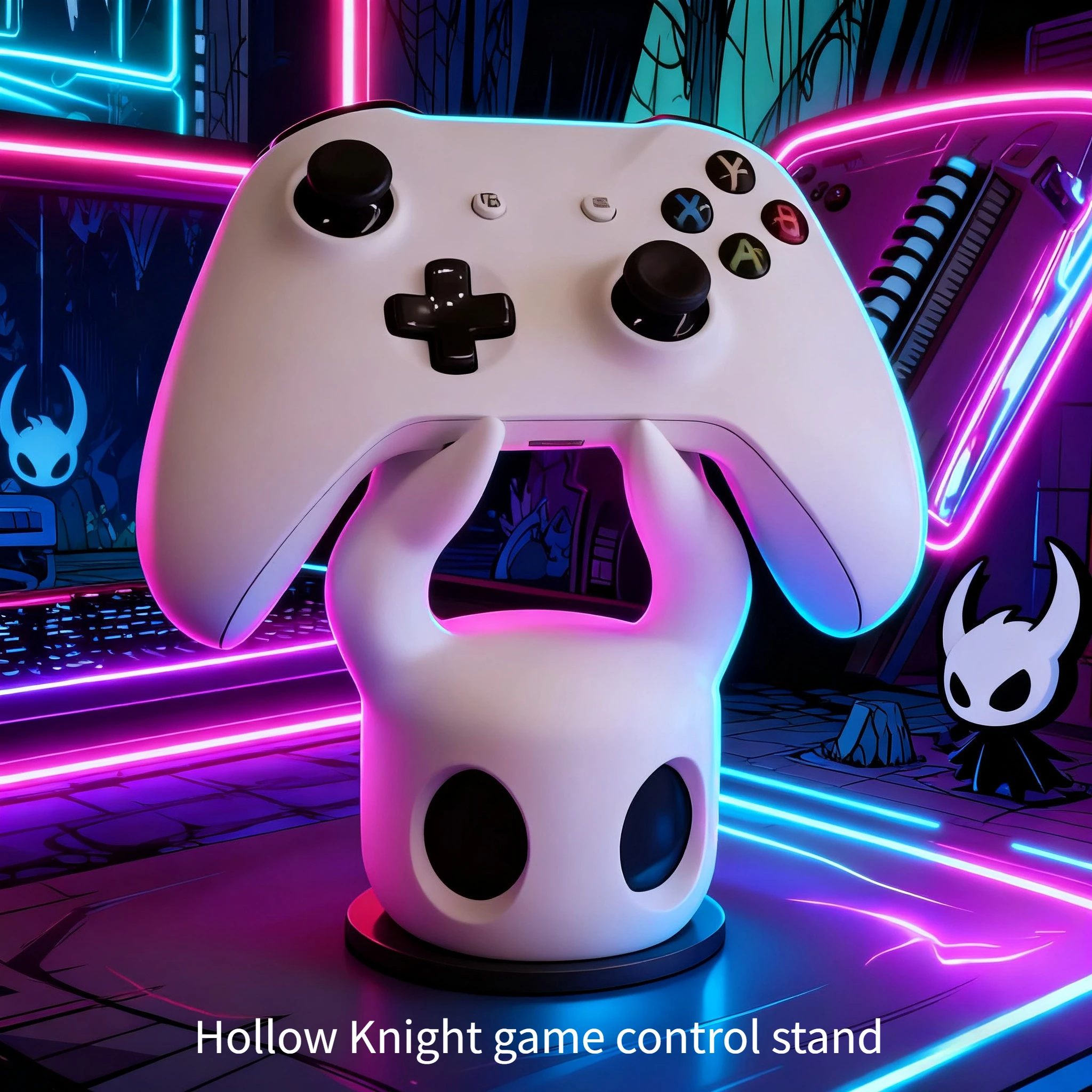 Tech Desktop Accessories - ขาตั้งคอนโทรลเลอร์เกมอเนกประสงค์แบบใหม่ ใช้งานร่วมกับ PS4/PS5/Switch ลาย Hollow Knight