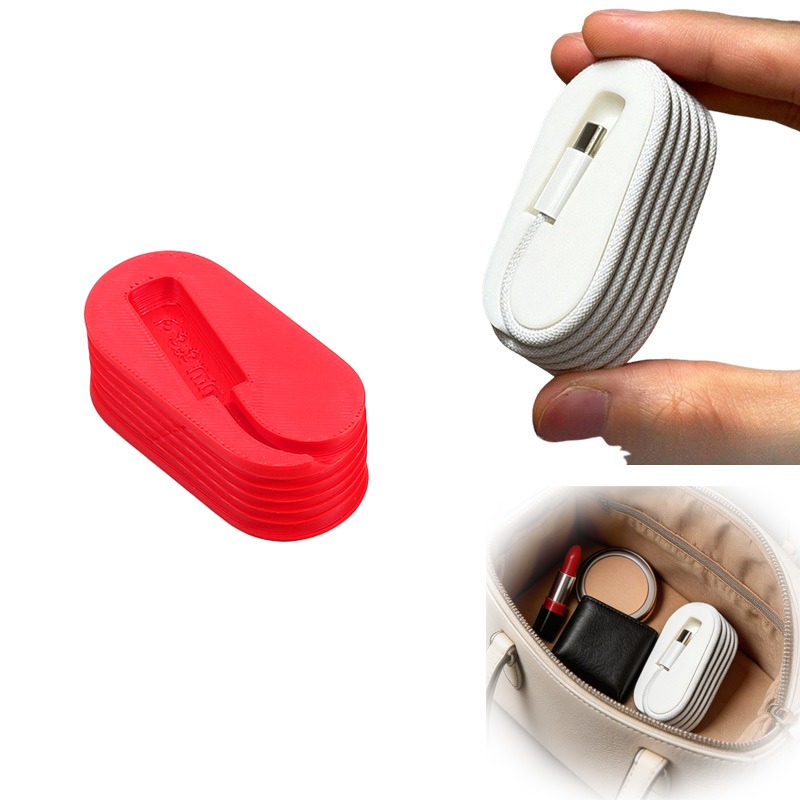 Travel Cable Organizer - 1/2PCS ที่เก็บสายเคเบิลแบบพกพา ป้องกันสายพันกัน ที่ม้วนเก็บสายเคเบิลชนิด C ขนาด