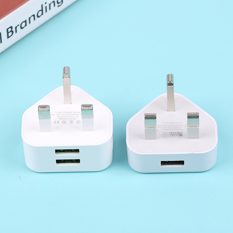 Tech Accessories Phone - ปลั๊ก UK อเนกประสงค์3ขาอะแดปเตอร์ที่ชาร์จติดผนังพร้อมพอร์ต USB 1/2พอร์ตชาร์จสำหรับ iPhone