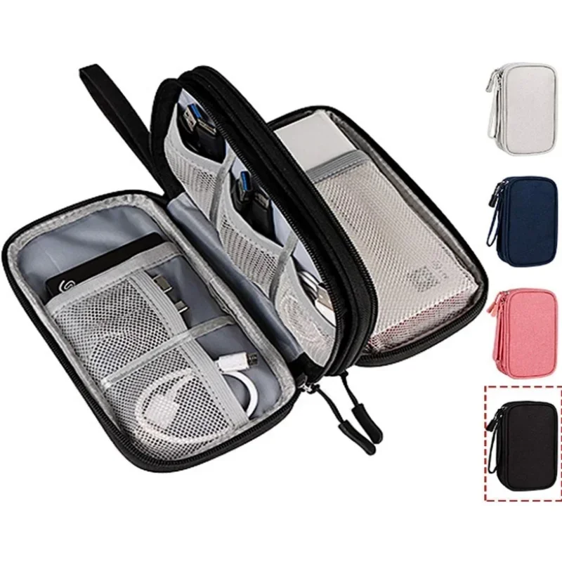 Travel Cable Organizer - กระเป๋าเก็บสายชาร์จแบบพกพา กระเป๋าเก็บอุปกรณ์ดิจิทัล กระเป๋าเก็บสายชาร์จและสายดาต้า USB อุปกรณ์จัดเก็บอุปกรณ์อิเล็กทรอนิกส์กันน้ำ
