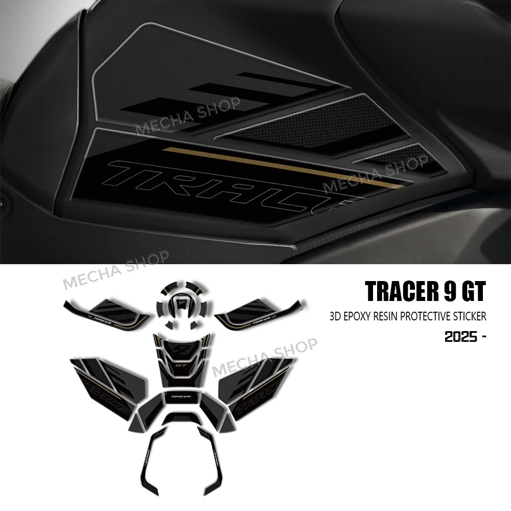 Tech Accessories Store - อุปกรณ์เสริมรถจักรยานยนต์ 3D สติกเกอร์เรซิ่นชุดป้องกันสำหรับ Tracer 9 GT