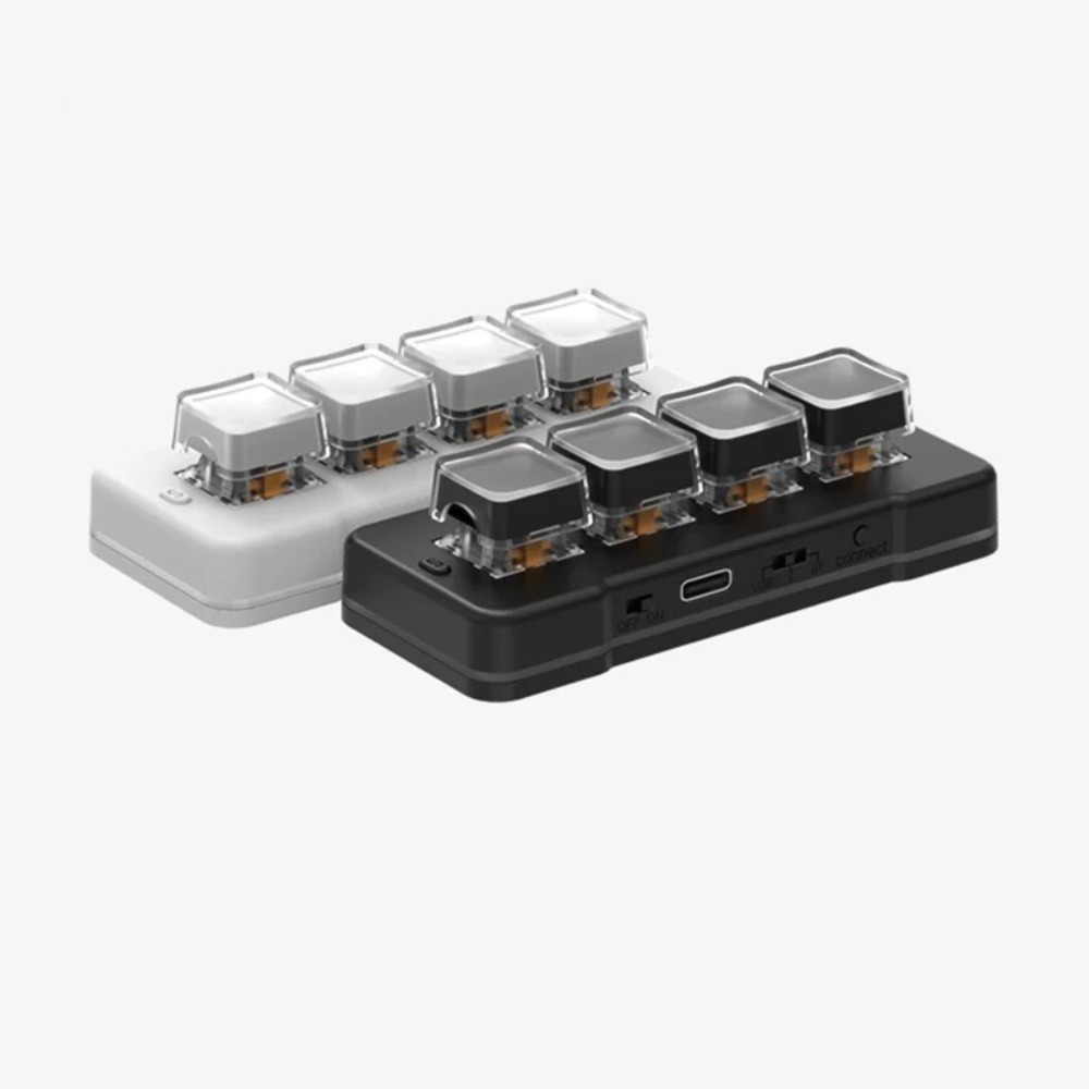 Tech Desktop Accessories - MK424Pro 4-Key Wireless Mini คีย์บอร์ดที่กําหนดเองโปรแกรม PC