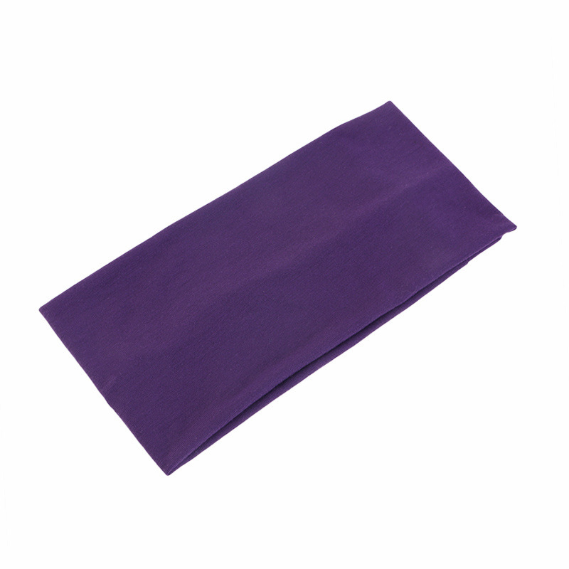Tech Accessories - ที่คาดผมสีพื้นแบบยืดหยุ่นสำหรับทุกเพศ ที่คาดผมกีฬาแบบกว้าง ซับเหงื่อ สำหรับโยคะ ฟิตเนส วิ่ง