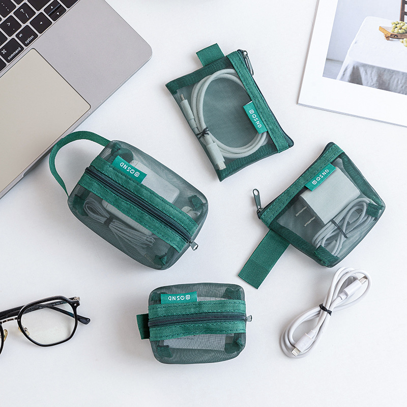 ถุงเก็บสายเคเบิลแบบตาข่ายโปร่ง - Travel Cable Organizer บทวิจารณ์และราคา