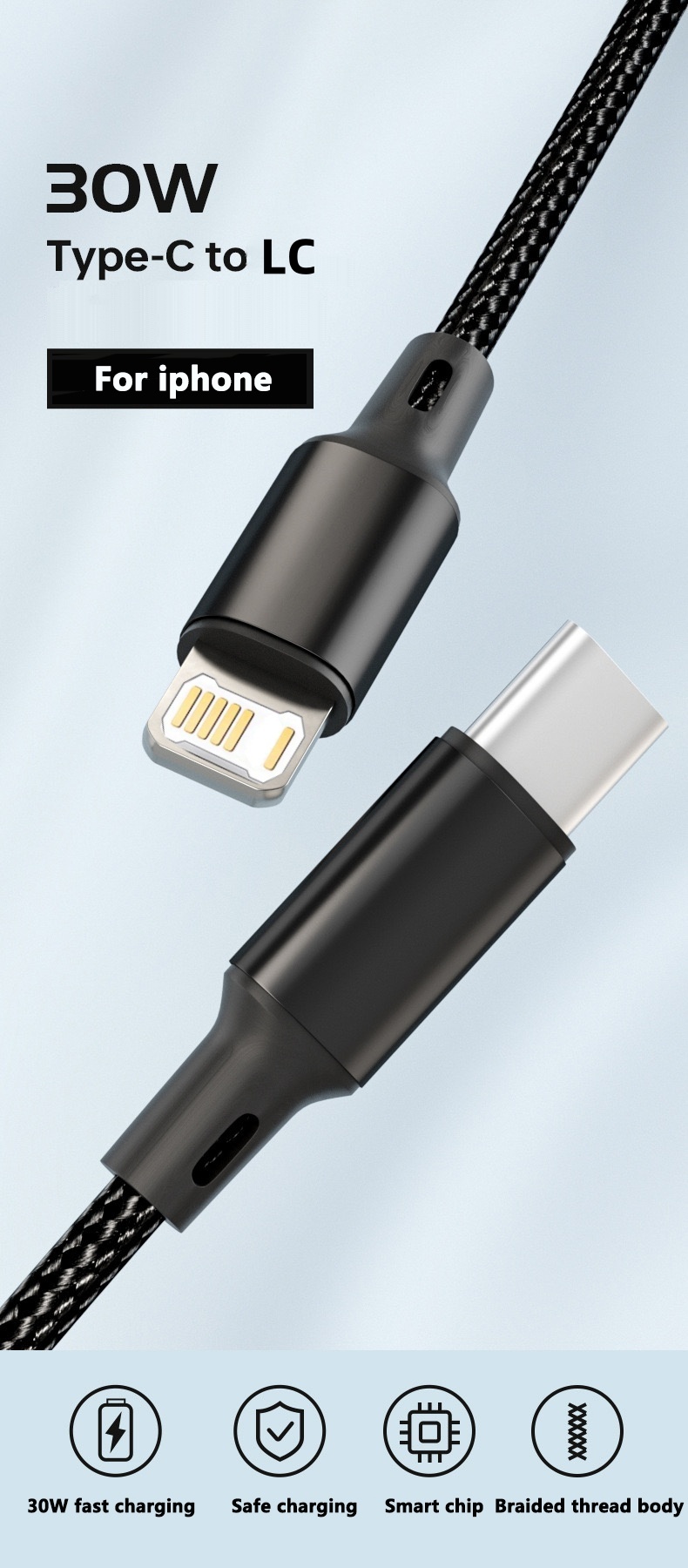 สายชาร์จ PD 30W USB สำหรับ iPh - Tech Accessories Phone บทวิจารณ์และราคา