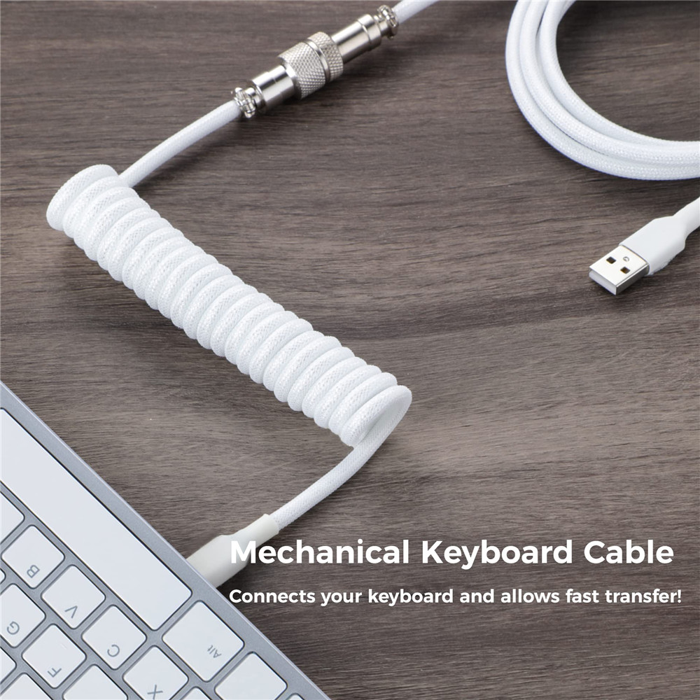 คีย์บอร์ดเครื่องกลขดสายเคเบิลป - Tech Desktop Accessories บทวิจารณ์และราคา