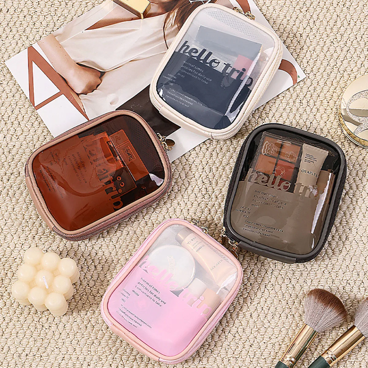 กระเป๋าเครื่องสำอางแบบโปร่งใสพ - Travel Cable Organizer บทวิจารณ์และราคา