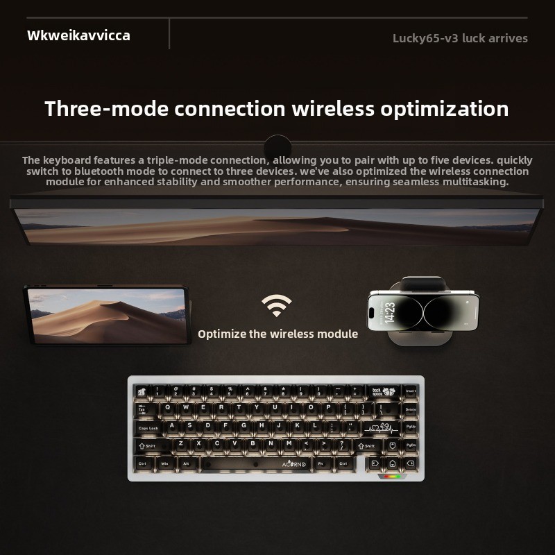 คีย์บอร์ดกลไก WEIKAV Lucky65 V - Tech Desktop Accessories บทวิจารณ์และราคา
